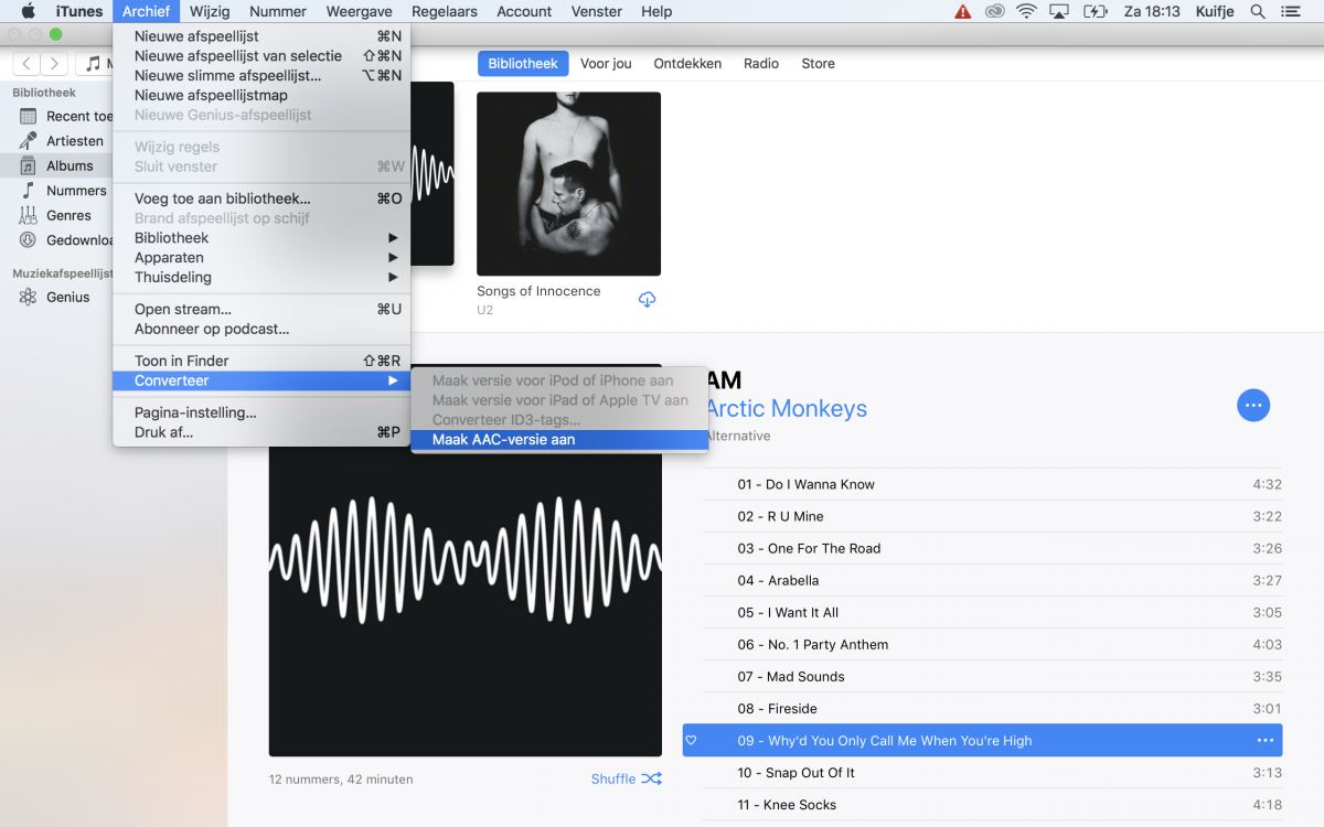 itunes converteer