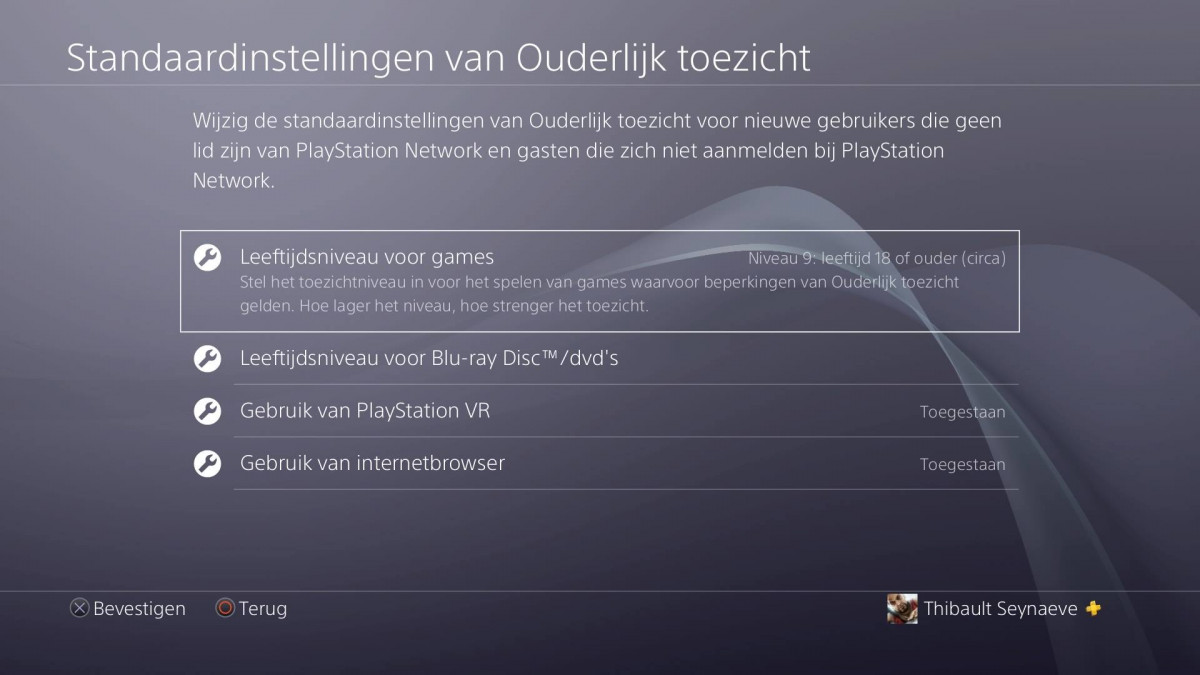 playstation ouderlijk toezicht