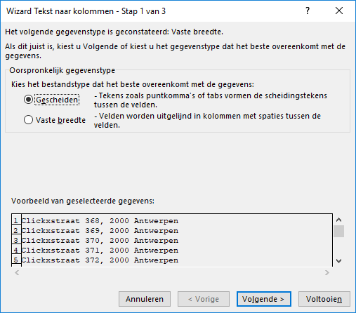 Tech Tip Excel Stap 2