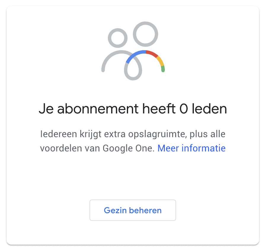 Google One gezin beheren