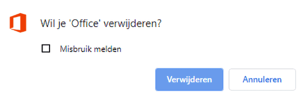 Chrome extensie verwijderen