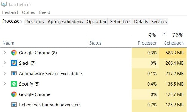 opstartprogramma's windows 10