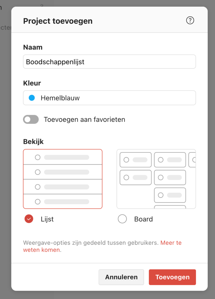 Todoist stap 3