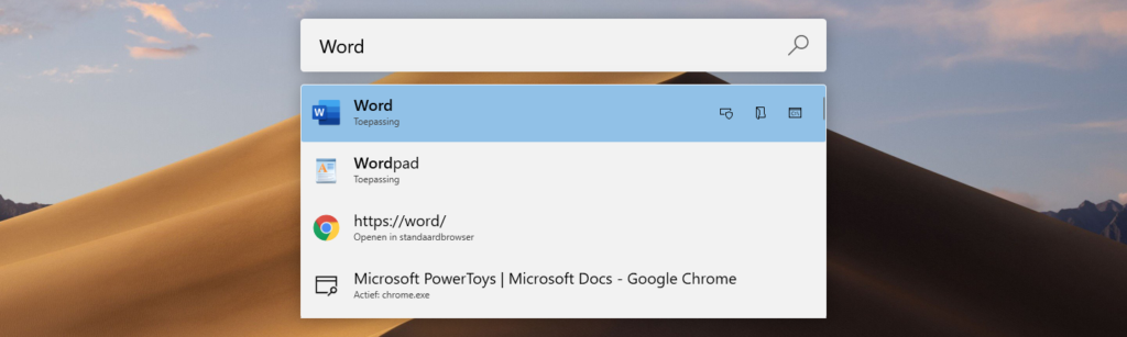 PowerToys Run in Windows