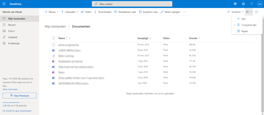 OneDrive zoeken