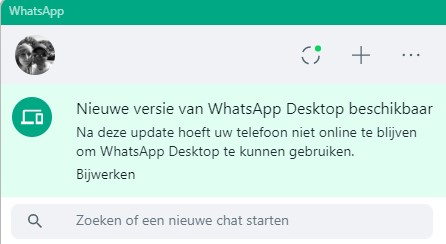 whatsapp desktop updaten