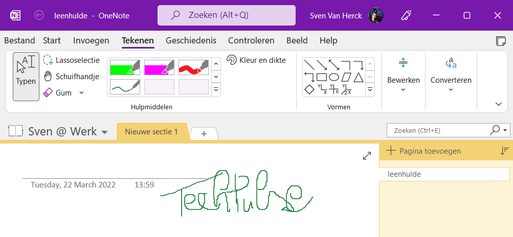 OneNote schrijven Windows