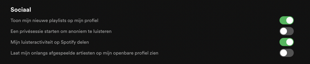 Spotify activiteit vrienden