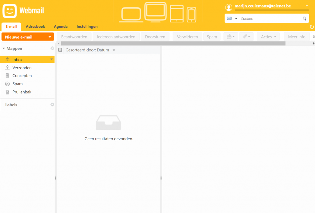 Telenet mail doorsturen