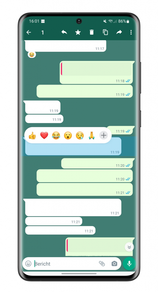 WhatsApp-emoji-reacties