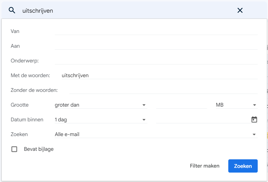E-mail filteren op Gmail